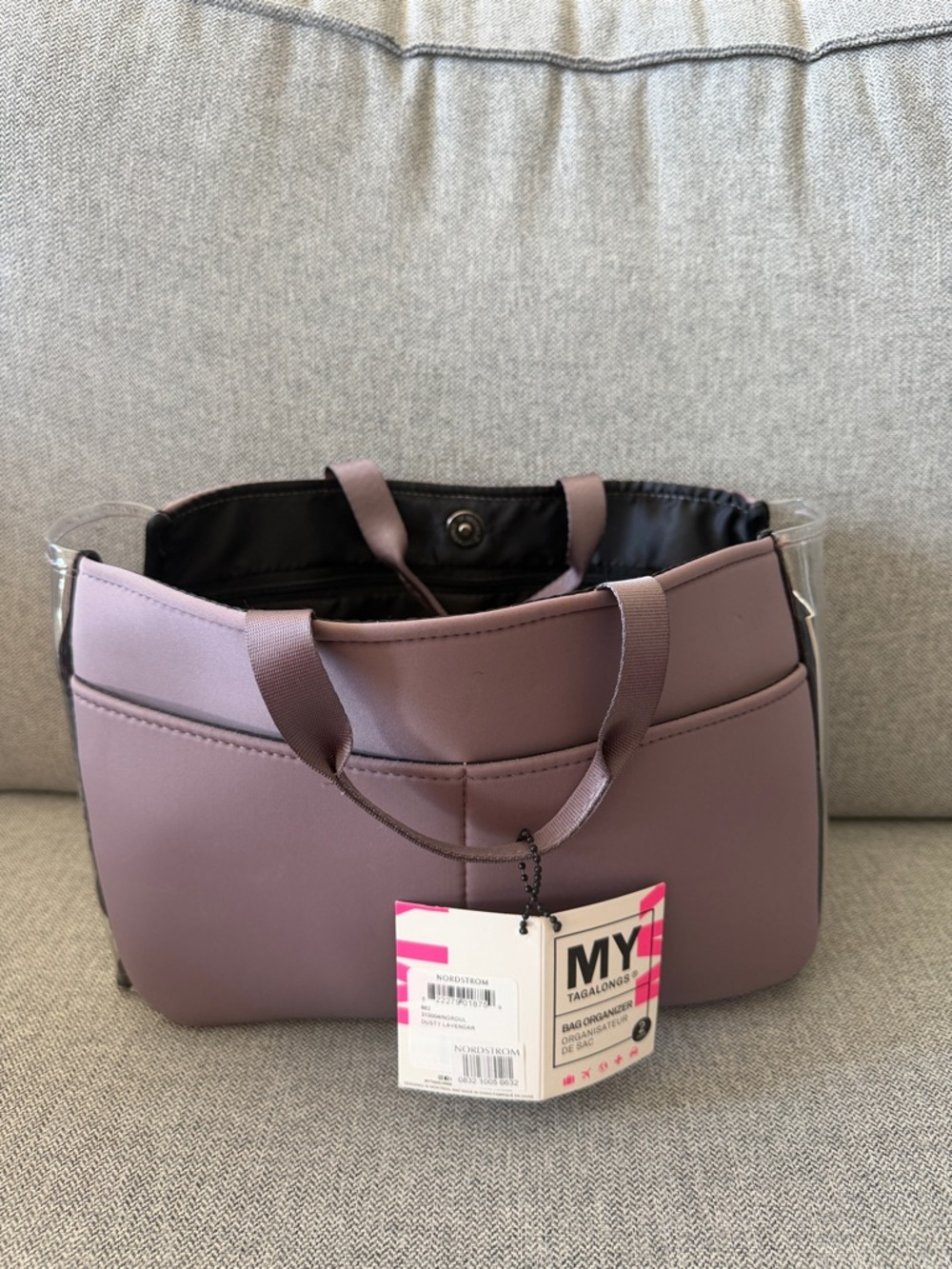 MY TAGALONGS Purple Tote Bag Organizer Insert